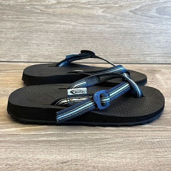 OBOZ Dyno Women’s Size 10 Black Blue Flip Flop Sandal - Picture 1 of 11